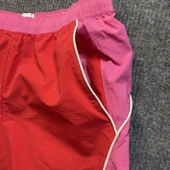 Urban Outfitters BDG Shorts Womens Large Red Pink Jess Nylon Track Retro Y2K NEW - Picture 10 of 14